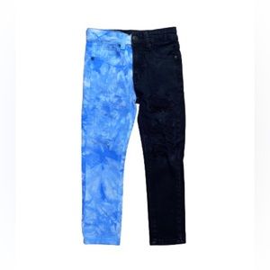 Waimea Boys Blue & Black Distressed Skinny Jeans Size 4